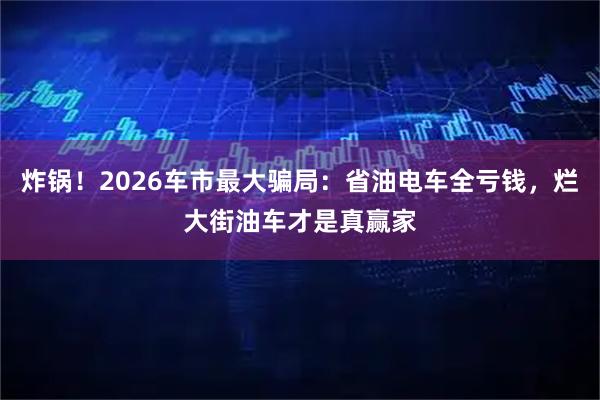 炸锅！2026车市最大骗局：省油电车全亏钱，烂大街油车才是真赢家