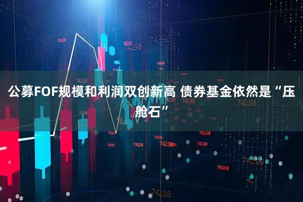 公募FOF规模和利润双创新高 债券基金依然是“压舱石”