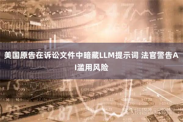 美国原告在诉讼文件中暗藏LLM提示词 法官警告AI滥用风险